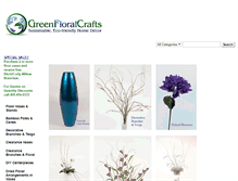 Tablet Screenshot of greenfloralcrafts.com